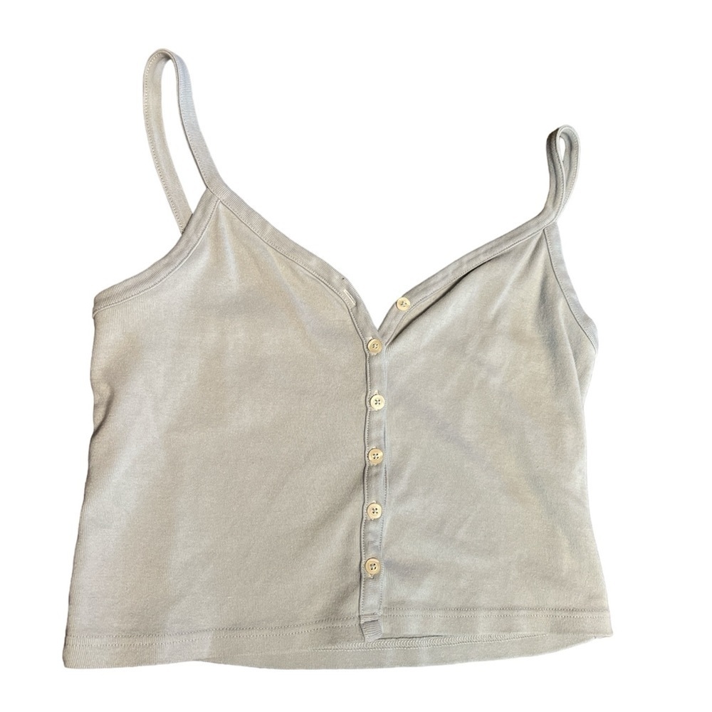 John Galt 100% cotton light blue crop top